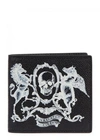 ALEXANDER MCQUEEN COAT OF ARMS PRINTED LEATHER WALLET