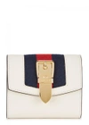 GUCCI SYLVIE OFF WHITE LEATHER WALLET