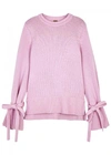 ADAM LIPPES PINK WOOL AND CASHMERE BLEND JUMPER