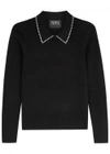 MARKUS LUPFER LUCIE BLACK WOOL JUMPER