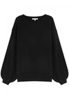 HELMUT LANG BLACK WOOL BLEND JUMPER