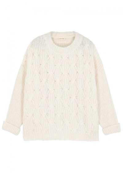 American Vintage Boolder Cable-knit Jumper In Cream