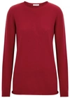 THE ROW NOLITA RED CASHMERE AND SILK JUMPER