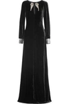 ROBERTO CAVALLI Embellished velvet gown,US 4772211930276590