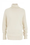 AMANDA WAKELEY KLOSS ECRU POLO NECK TOP,2437547