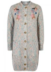 RED VALENTINO FLORAL-EMBROIDERED MOHAIR BLEND CARDIGAN