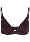 STELLA MCCARTNEY STELLA SMOOTH LEOPARD-PRINT SOFT-CUP BRA