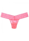 HANKY PANKY SIGNATURE BRIGHT PINK STRETCH LACE THONG