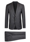 ARMANI COLLEZIONI GREY CHECKED WOOL SUIT