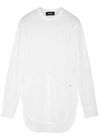 DSQUARED2 WHITE SHIRT-EFFECT COTTON TOP