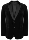 ARMANI COLLEZIONI M-LINE BLACK VELVET BLAZER