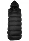 RICK OWENS BLACK QUILTED SHELL GILET