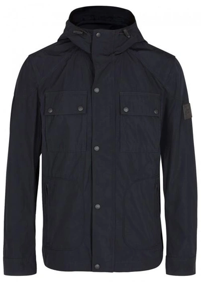 Belstaff Ravenswood Hooded Shell Jacket In Dark Blue