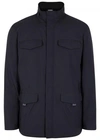 ARMANI COLLEZIONI NAVY WATER-RESISTANT SHELL JACKET