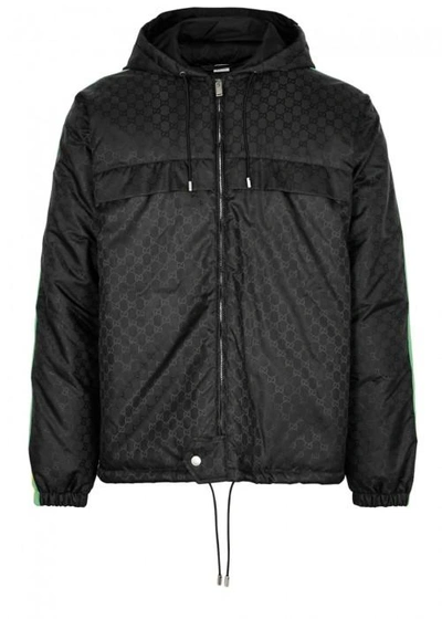 Gucci Black Monogrammed Padded Shell Jacket ModeSens