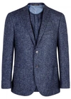 CORNELIANI DARK BLUE ALPACA BLEND BLAZER