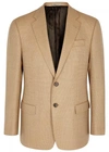 ARMANI COLLEZIONI CAMEL WOOL JACQUARD BLAZER