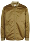 ACNE STUDIOS MYLON OLIVE SHELL BOMBER JACKET