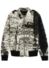 ALEXANDER MCQUEEN LONDON-PRINT WOOL BLEND BOMBER JACKET