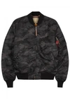 ALPHA INDUSTRIES MA-1 CAMOUFLAGE-PRINT BOMBER JACKET