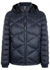 HUGO BOSS NAVY QUILTED SHELL BOMBER JACKET