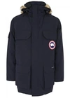 CANADA GOOSE EXPEDITION NAVY FUR-TRIMMED TWILL PARKA
