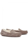 UGG ANSLEY SHEARLING-LINED SUEDE SLIPPERS