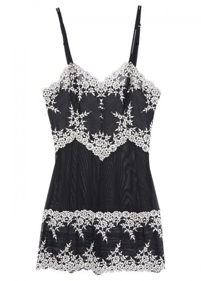 Wacoal Embrace Lace Sheer Chemise Underwear Nightgown 814191 In Black