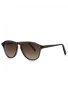 CUTLER AND GROSS CUTLER AND GROSS 1215 CHARCOAL OVAL-FRAME SUNGLASSES