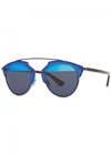 DIOR SO REAL BLUE CLUBMASTER-STYLE SUNGLASSES