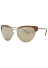 OLIVER PEOPLES JOSA SILVER TONE CAT-EYE SUNGLASSES