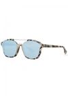 DIOR ABSTRACT MIRRORED SQUARE-FRAME SUNGLASSES