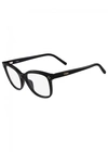 CHLOÉ BOXWOOD BLACK OVAL-FRAME OPTICAL GLASSES