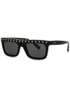 VALENTINO BLACK SQUARE-FRAME SUNGLASSES