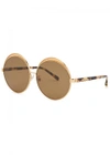 N°21 S4 ROUND-FRAME GOLD-PLATED SUNGLASSES