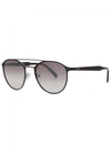 PRADA BLACK AVIATOR-STYLE SUNGLASSES