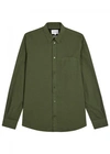 NORSE PROJECTS ANTON ARMY GREEN COTTON SHIRT