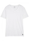 POLO RALPH LAUREN WHITE COTTON BLEND T-SHIRT