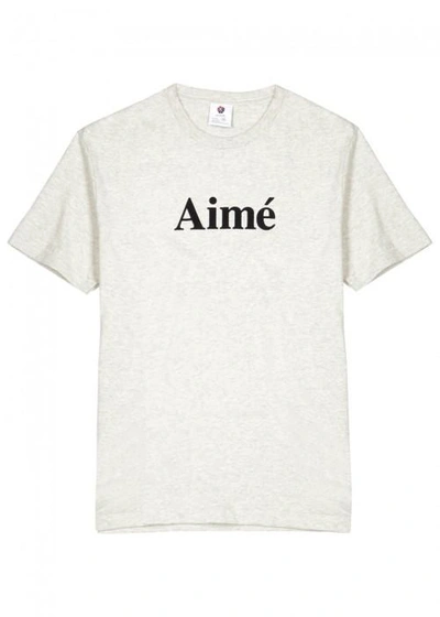 Aimé Leon Dore Logo-appliqué Jersey T-shirt In Grey