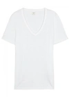Isabel Marant Étoile Kranger Short-sleeve Linen V-neck Tee In White