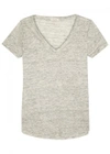 AMERICAN VINTAGE QUINCY LIGHT GREY LINEN T-SHIRT