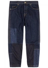 MCQ BY ALEXANDER MCQUEEN PATCHWORK CROPPED JEANS