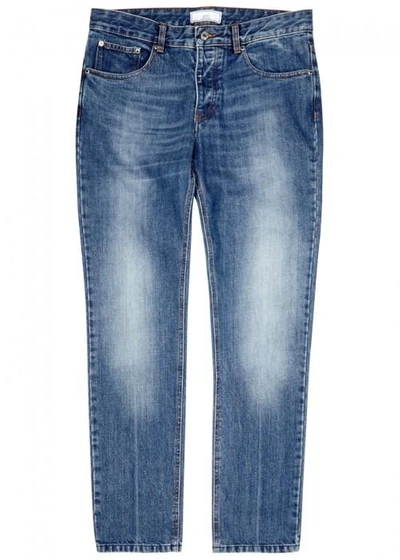 Ami Alexandre Mattiussi Blue Straight-leg Jeans In Denim