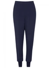 Stella Mccartney Julia Navy Crepe Jogging Trousers In Navy