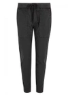 JAMES PERSE CHARCOAL STRETCH COTTON TROUSERS