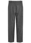 ACNE STUDIOS TABEA GREY CROPPED FLANNEL TROUSERS