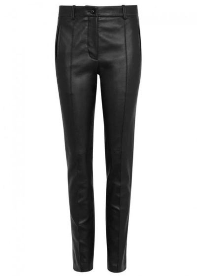 Valentino Black Leather Trousers