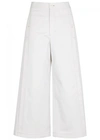 HELMUT LANG OFF WHITE WIDE-LEG COTTON CULLOTES