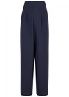 ALICE AND OLIVIA SHAVON NAVY WIDE-LEG TROUSERS
