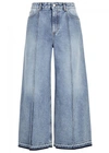 ALEXANDER MCQUEEN LIGHT BLUE DENIM CULOTTES